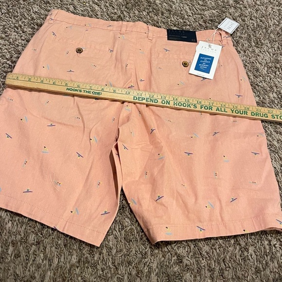 Jachs New York NWT pink surfer print pink twill cotton chino shorts - Picture 10 of 13